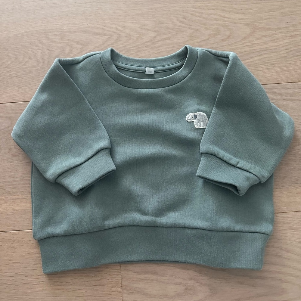 Muji elephant embroidery sweatshirt for toddler